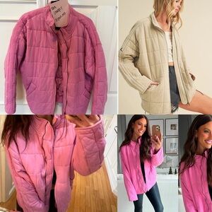 PINK 💖Aemi + Co pink quilted jacket 💕